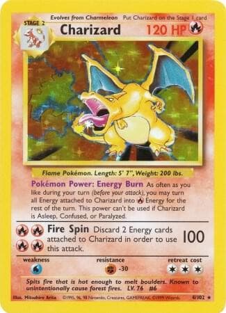 1999 Pokémon Base Set Charizard